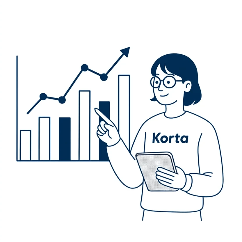 Track match results in Korta app - player statistics and ELO ratings