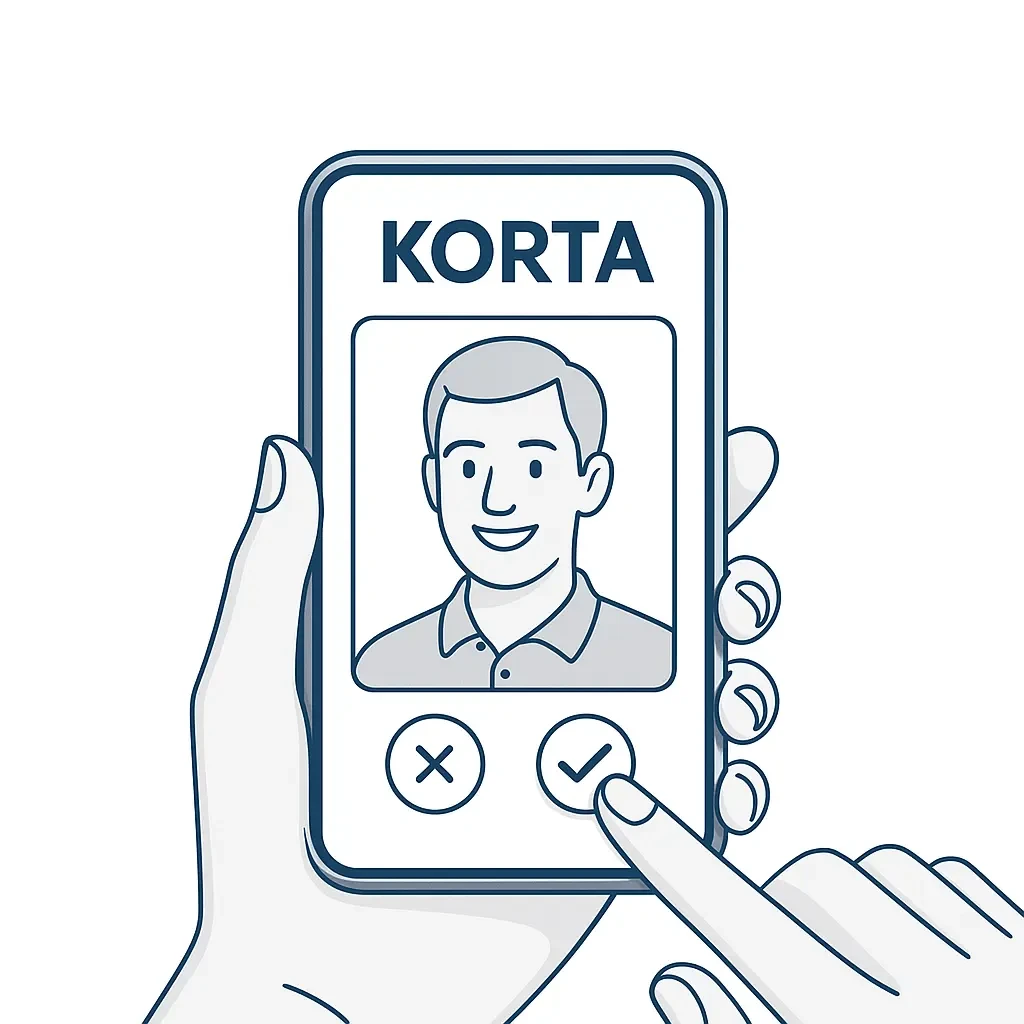 Tennis players using Korta app to find partners - swipe through player profiles