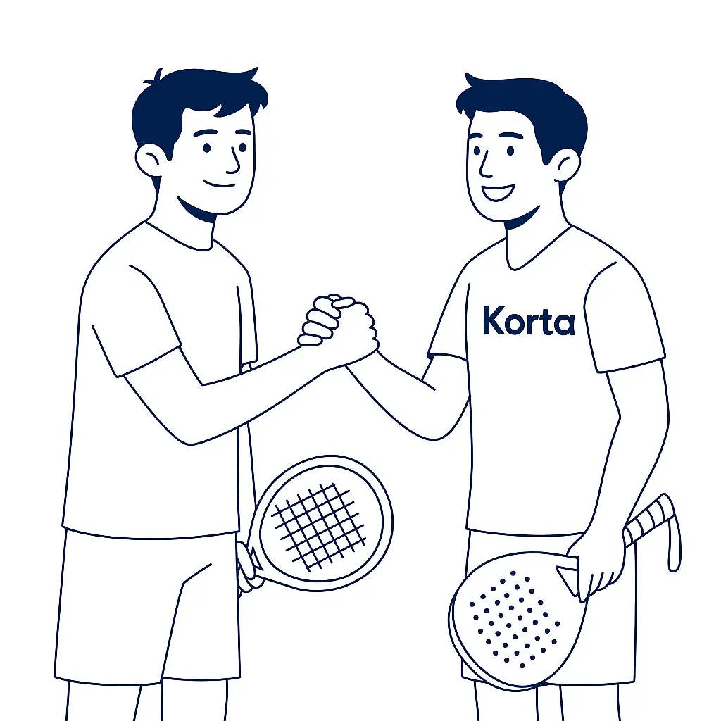 Tennis partners matching on Korta app - send game requests to local players