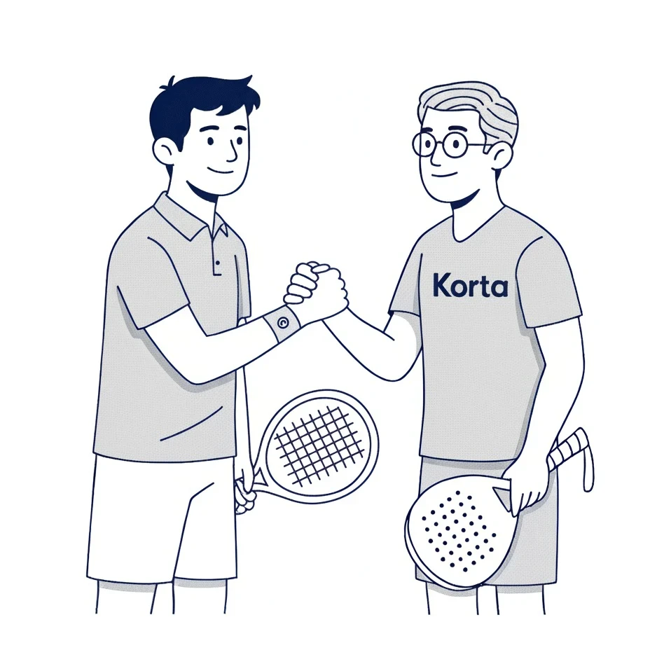 Tennis partners matching on Korta app - send game requests to local players