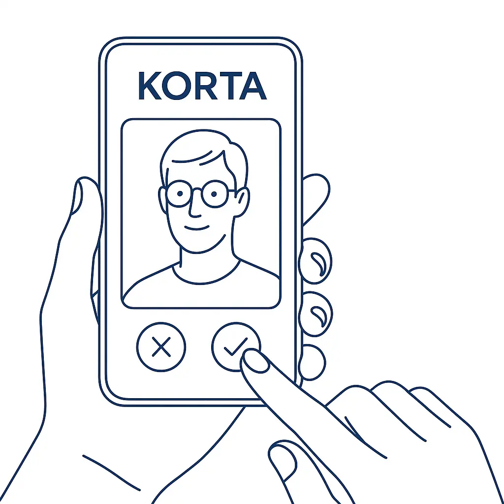 Tennis players using Korta app to find partners - swipe through player profiles